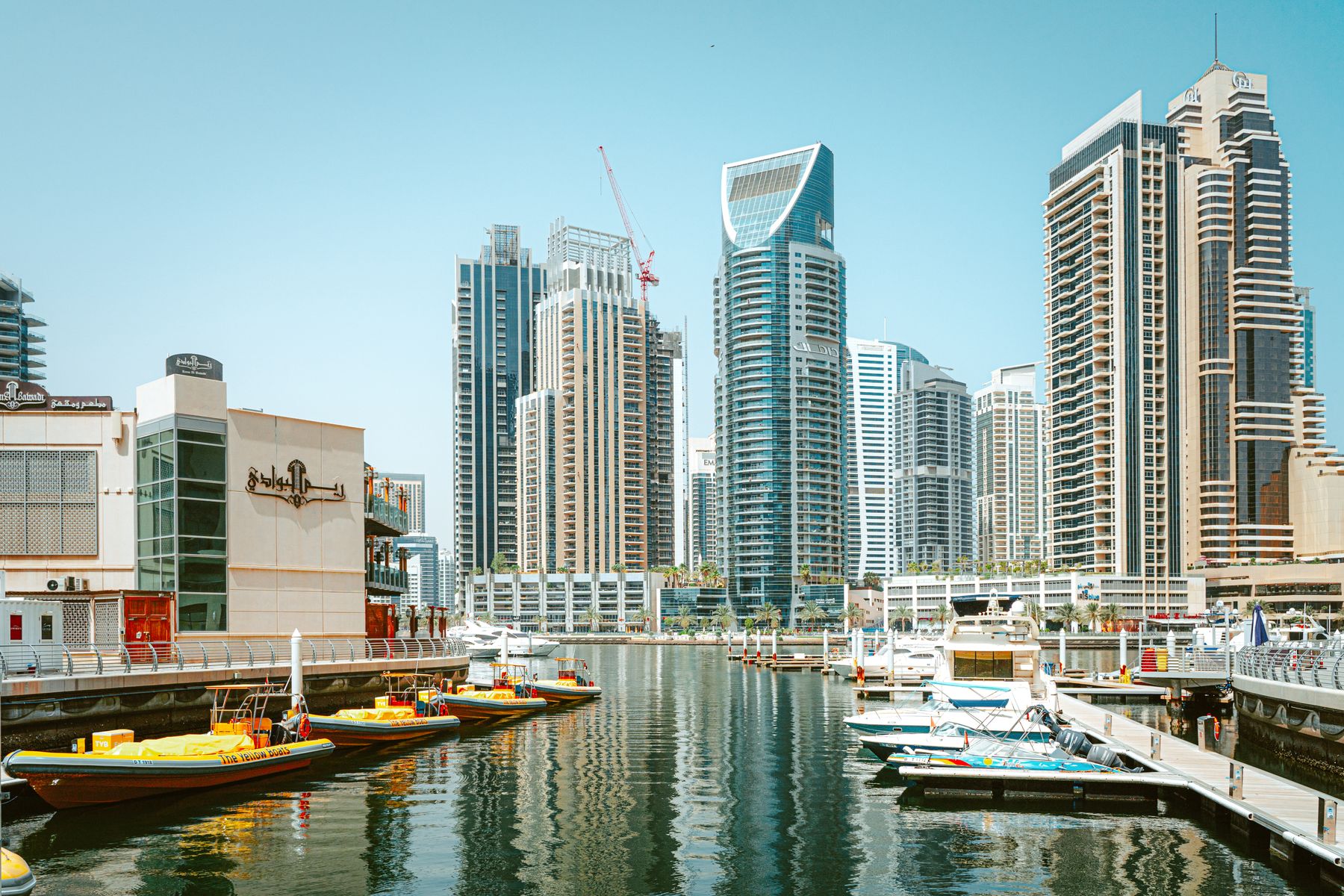 Dubai Marina skyline beside the waterfront